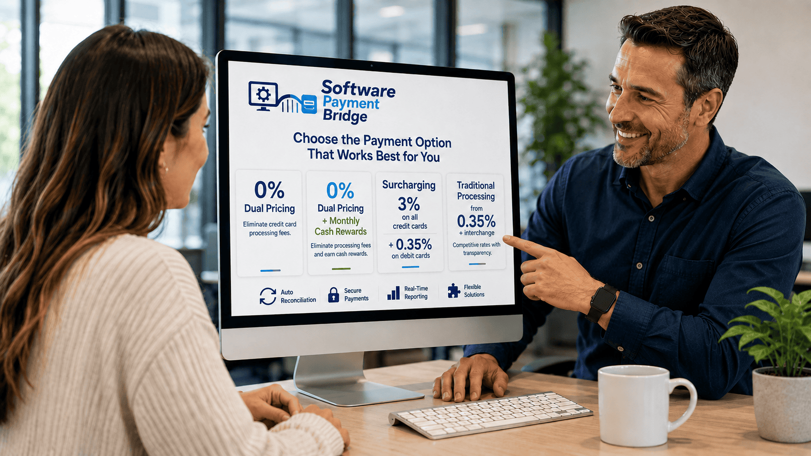 image of how software payment bridge software works